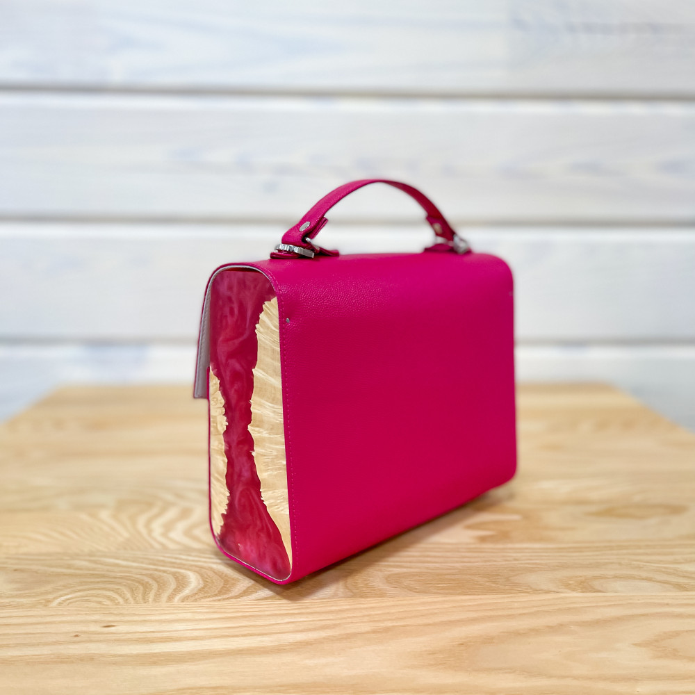 КОЖАНАЯ СУМКА FUCHSIA (004)